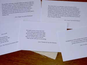 Poetry on postcards